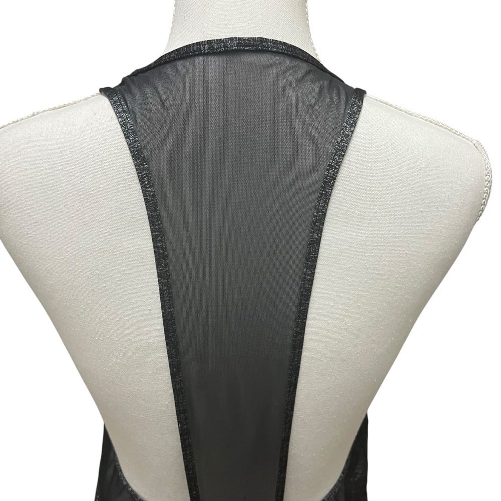 Lululemon If You're Lucky Tank Heathered Black Size Small Mesh Inserts *Pls Read - Picture 4 of 12